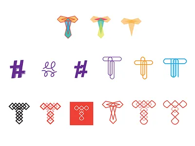 Logo Sketches - double Ts branding identity letter forms letters logo sketch