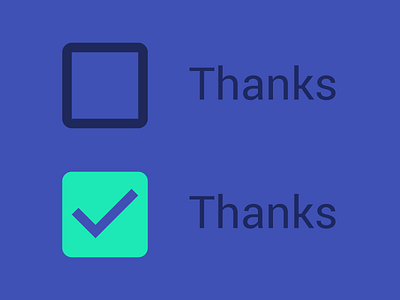 Material Thanks checkbox debut flat google material design thanks