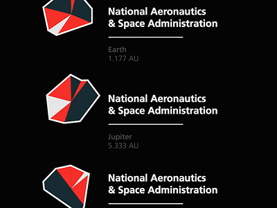 NASA brand dynamic geometric nasa space