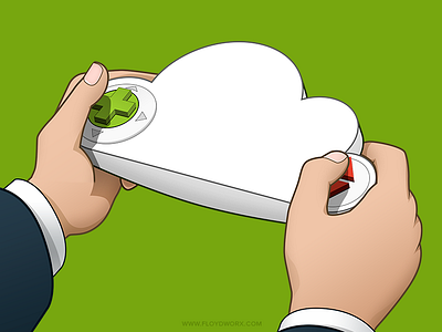 Cloud controller cloud outline vector