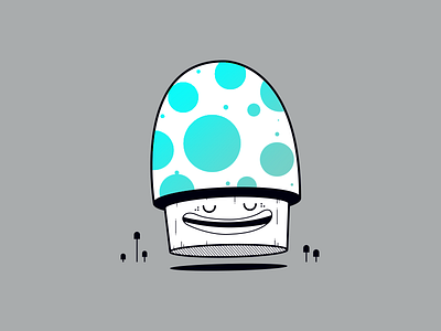 The Mushroom Has Jokes! fungi illustration mushroom