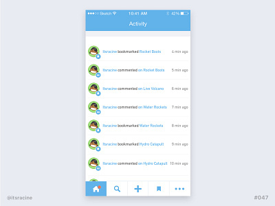 047 - Activity Feed .sketch 047 activity feed dailyui freebie sketch