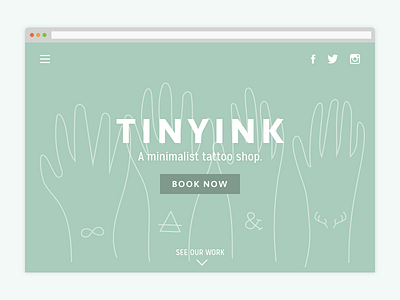 Daily UI #003 – Landing Page 003 daily daily ui graphic landing page minimalist tattoo ui visual web