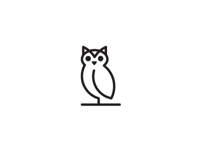 Owl animal bird logo minimal owl simple