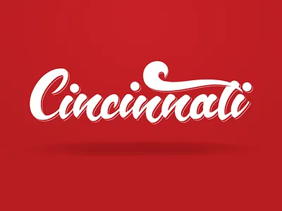 Cincinnati hand lettering home town illustrator typography vector