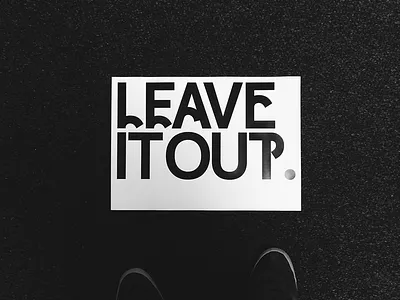 Leaveitout custom design font initiated layout ligature personal poster self typography