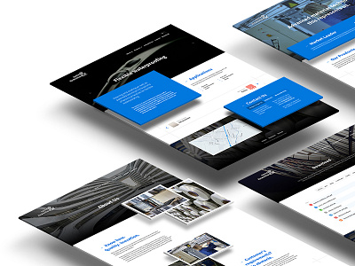 Synteen & Lückenhaus blue design homepage layout materials parallax project tech textile web white