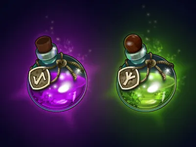 Magic potions bottle elixir game glass icon ios potion ui