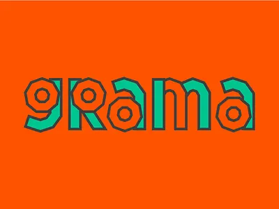 the grass is greener this side grama lettering type typography