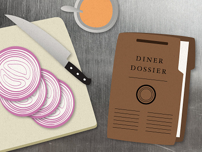 permanent record chef dossier drawing food illustration illustrator kitchen onions tasting table