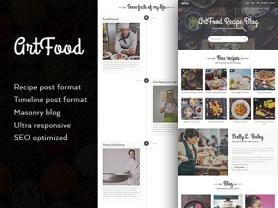 ArtFood - A Food Recipe WordPress Theme best food wordpress themes food and recipe wordpress theme food blog wordpress theme food recipe wordpress theme happy food wordpress theme organic food wordpress theme wordpress food blog theme wordpress food theme responsive