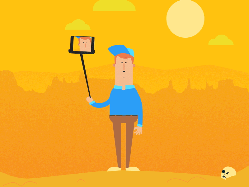States GIF 20 - Arizona! arizona character fall grand canyon illustration phoenix selfie selfie stick states