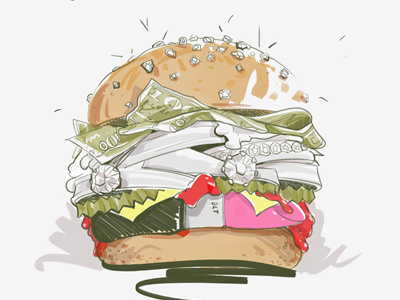 Fashion Kitchen burger concept fashion illustration kitchen lipstick