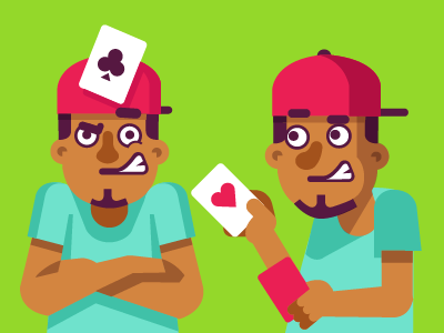 card game character card character deck flat vector