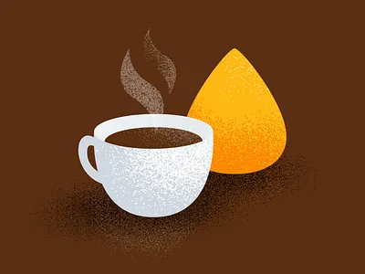 Coffe and Croquette cofee croquette food illustration illustrator snack texture vector