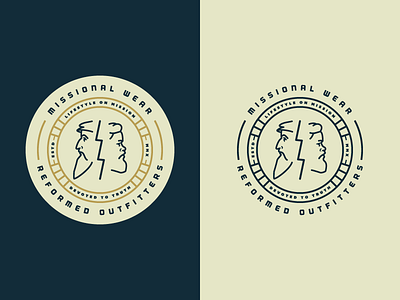 Missional Wear (Badge) badge brand calvin faces logo spurgeon theology vintage wear