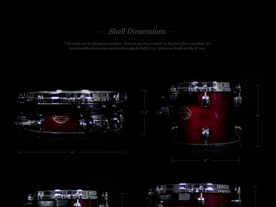 Starclassic Maple Remembrance - Dimensions design drums photography ui ux web design