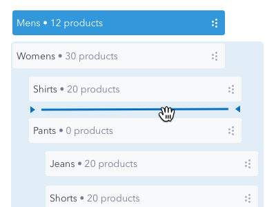 Category Drag & Drop categories drag and drop hierarchy