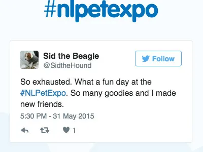NL Pet Expo Minisite Twitter