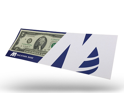 Macatawa Bank Event Giveaway Item $2 blue cardstock dollar event giveaway macatawa bank money paper print vector