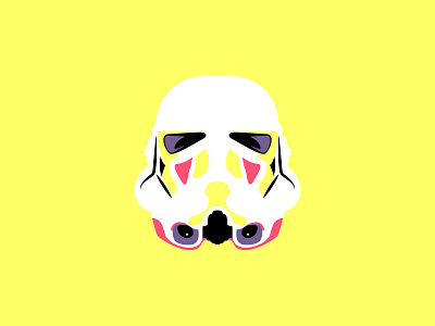 Clone Trooper Color Edition art direction clone trooper colorful illustration minimal pink star wars vector violet yellow