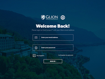 Login Screen courses custom education institutions login ui universities ux