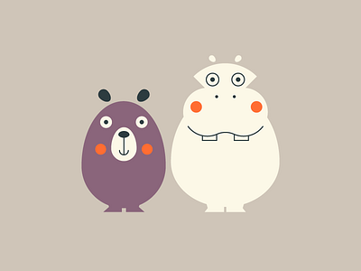 Possible Friends bear hippo hippopotamus