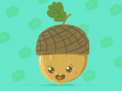 Acorn happy illustrator love