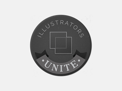 Illustrators Unite button design greyscale illustrator merge texture unite vector