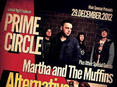 Alternative Flyer / Poster 2 flyer gig grunge indie movie music party poster red rock sounds yellow