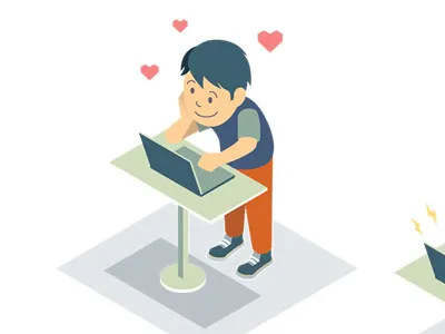 Isometric Illustration heart illustration isometric lovable love