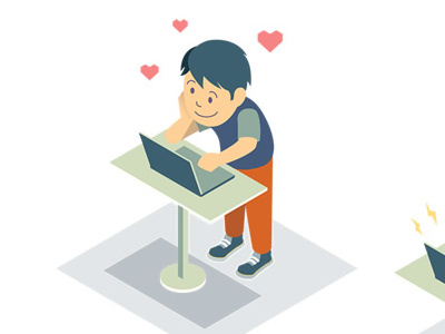 Isometric Illustration heart illustration isometric lovable love