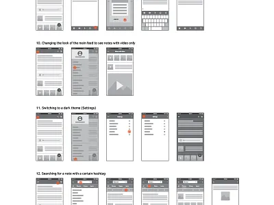 Use Cases app low fidelity prototype use case user scenario ux wireframes
