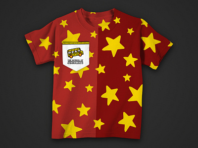 School of Circus Arts Kids' Tee acrobat circus clown fun kids school school bus stars t shirt tee