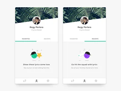 Often | Empty States empty state illustration ios lyrics mobile music profile ui ux