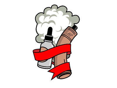 Vape 2 illustration sticker vape vaping vapor vapour