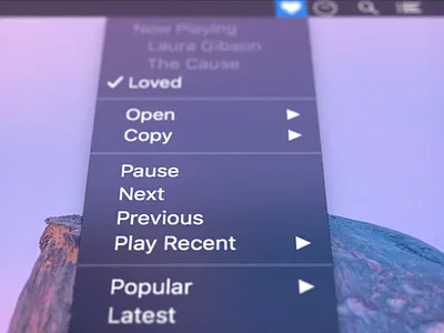 Hypem app blur hype machine hypem mac menu bar os x player radio simple tray