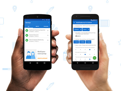 QuickTapSurvey + Android Google Material Design android gmd material design qts quicktapsurvey