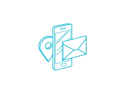 Icon Contacts contacts envelope flat icon illustration iphone mail phone pin place stroke thin