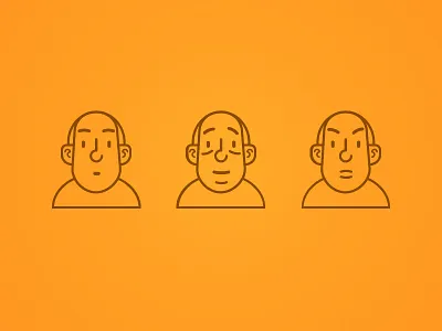 Heads heads illustration orange