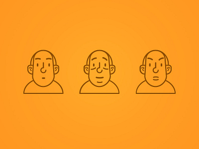 Heads heads illustration orange