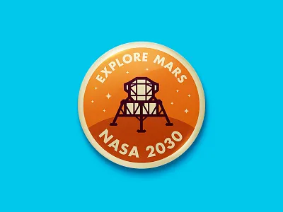 Explore Mars Button button explore lander mars nasa science space