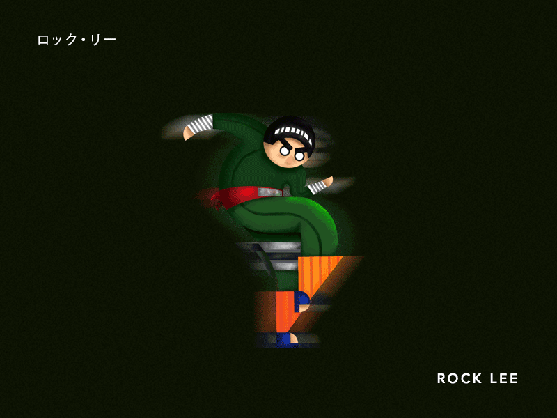 Rock Lee color design editorial icon illustration logo naruto rocklee spot vector