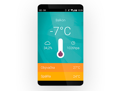 Weam Wireless weather monitoring station for smartphones app clean colourfull item minimalism ui weather