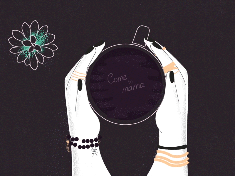 Winter faves 2d animation coffee flat art hands illustration jewelry motion nails rings rose gold succulent