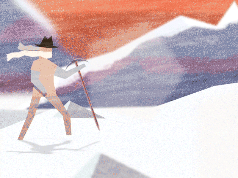 Cliffhanger animation character design gif illustration