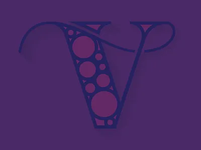 Vapor and Bubbles bubbles circle circles concept monogram purple typography vapor violet