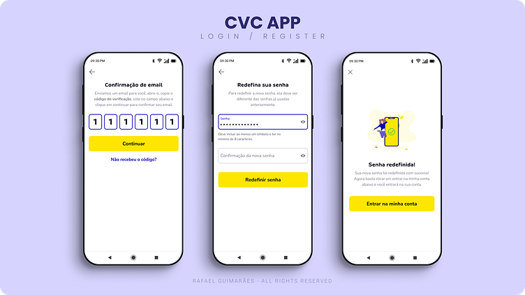 CVC APP - Login / Register by Rafael Guimarães Oliveira on Dribbble