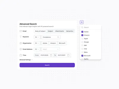 AI-powered search for legal professionals dashboard product product design saas search sebastiao sommer sommer ui uxui web app