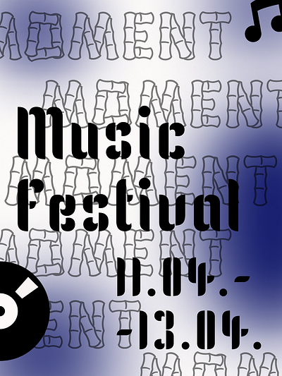 Banner for music festival MOMENT banner banner design banners design figma graphic design poste poster design posters